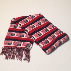 Everitt Knitted Flag Scarf Made In U.S.A. NWT​